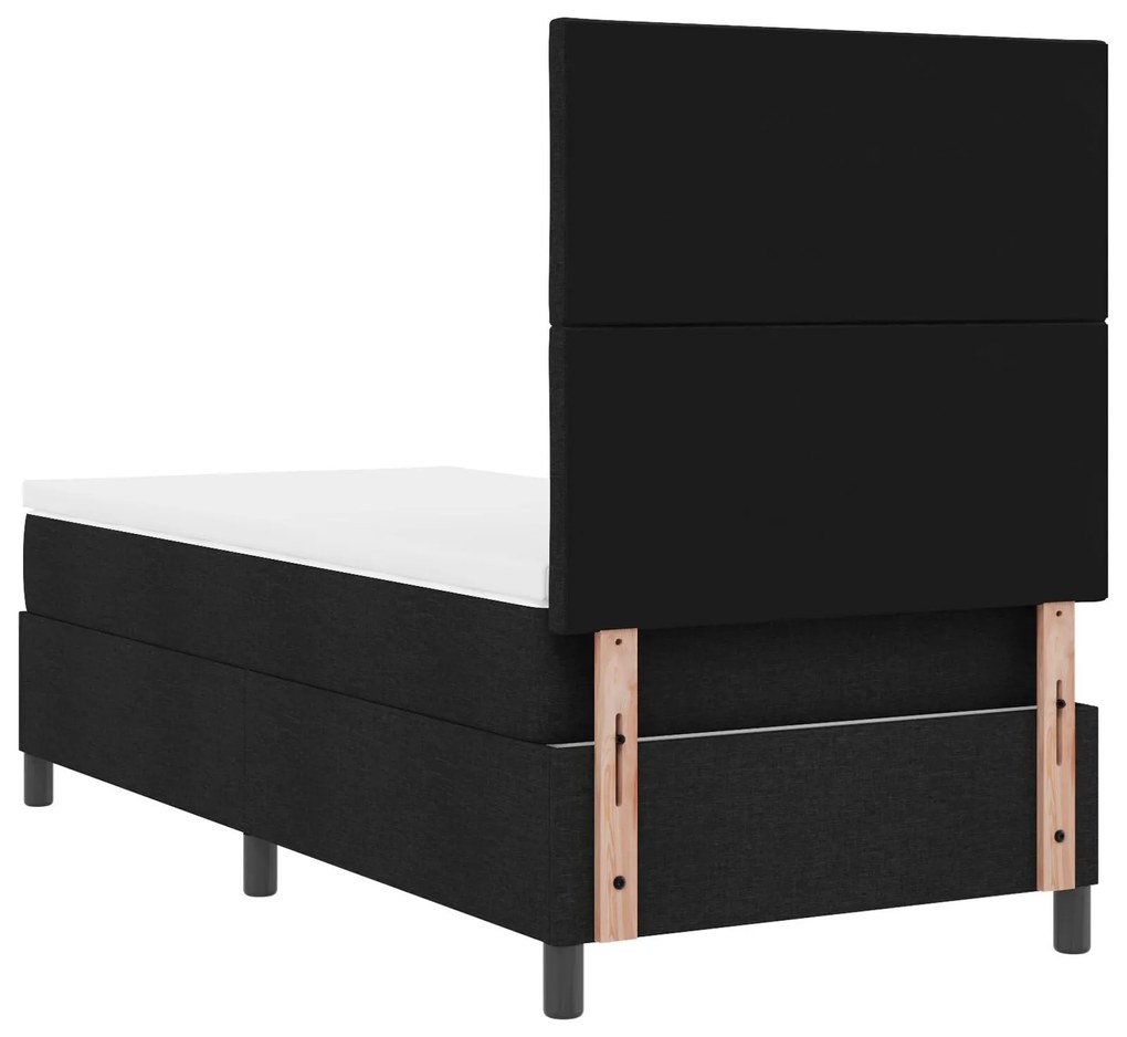 Cama Box com Colchão Preto 90x200 cm Tecido
