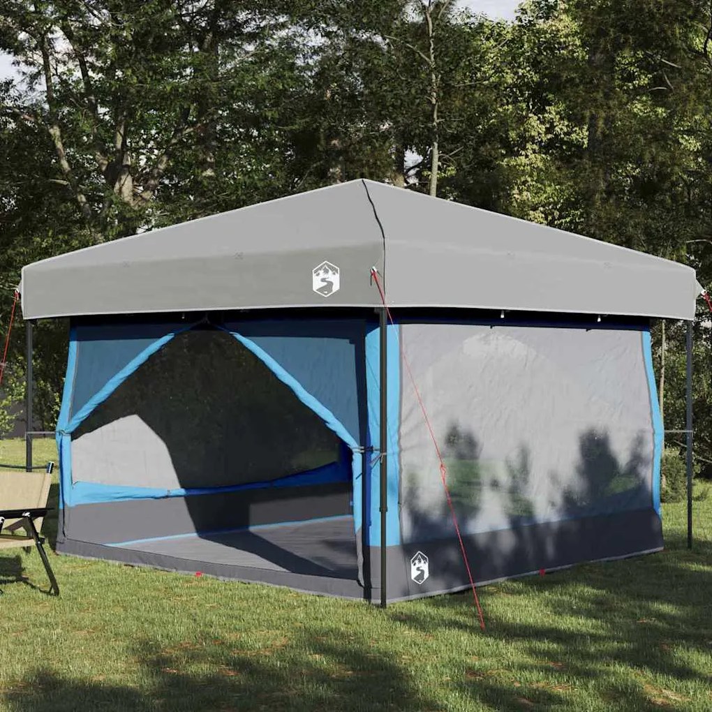 vidaXL Tenda interior com telhado Azul e Cinza 300 x 300 x 250 cm