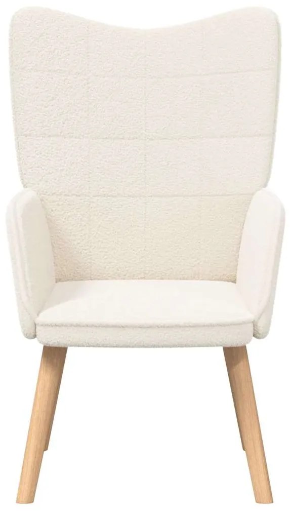 Poltrona Relaxante vidaXL em Tecido Semelhante a Lã Creme