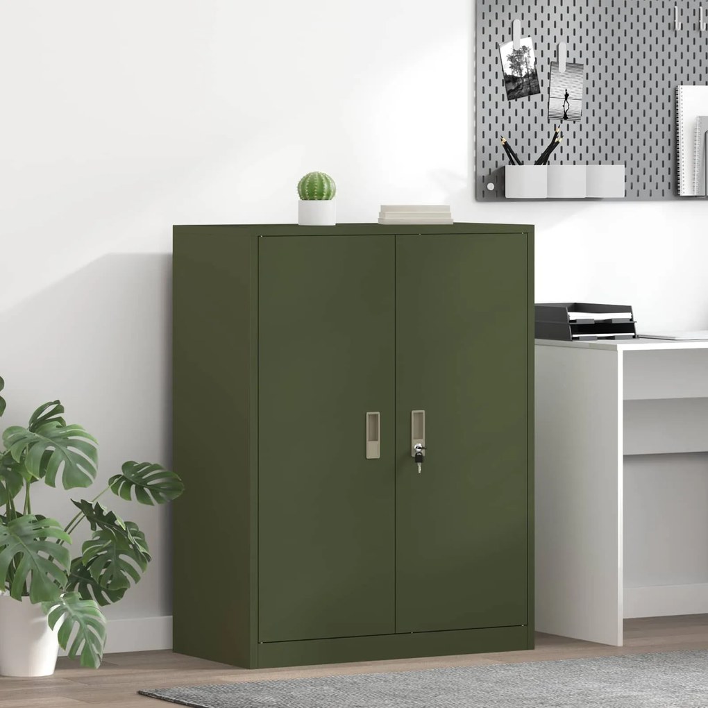 vidaXL Armário de arrumação Verde Oliva 80 x 40 x 105 cm