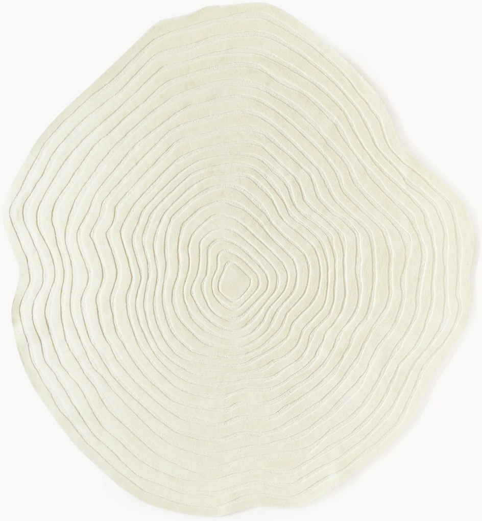 Tapete de lã tufado à mão com forma orgânica Niria