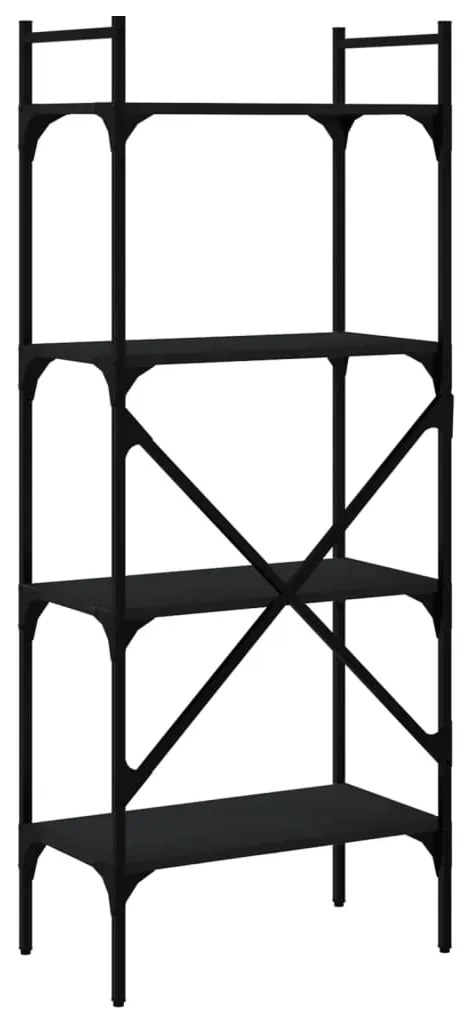 Estante c/ 4 prateleiras 56x31,5x138,5 cm deriv. madeira preto