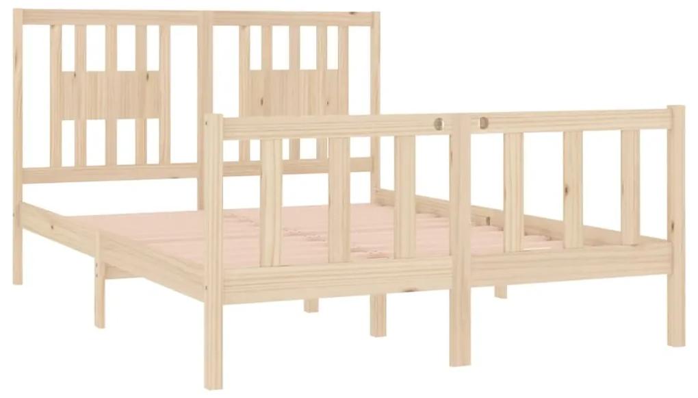 Estrutura de cama dupla 4FT6 135x190 cm madeira maciça