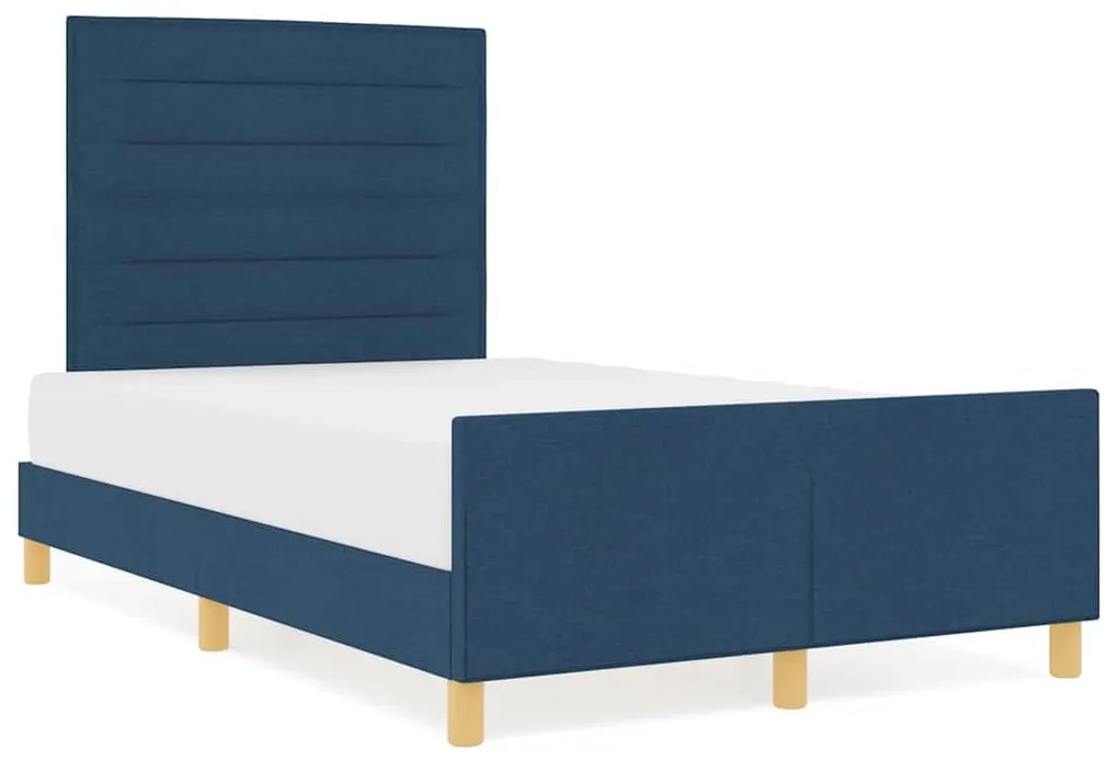 Cama vidaXL Azul 120x200 cm Tecido
