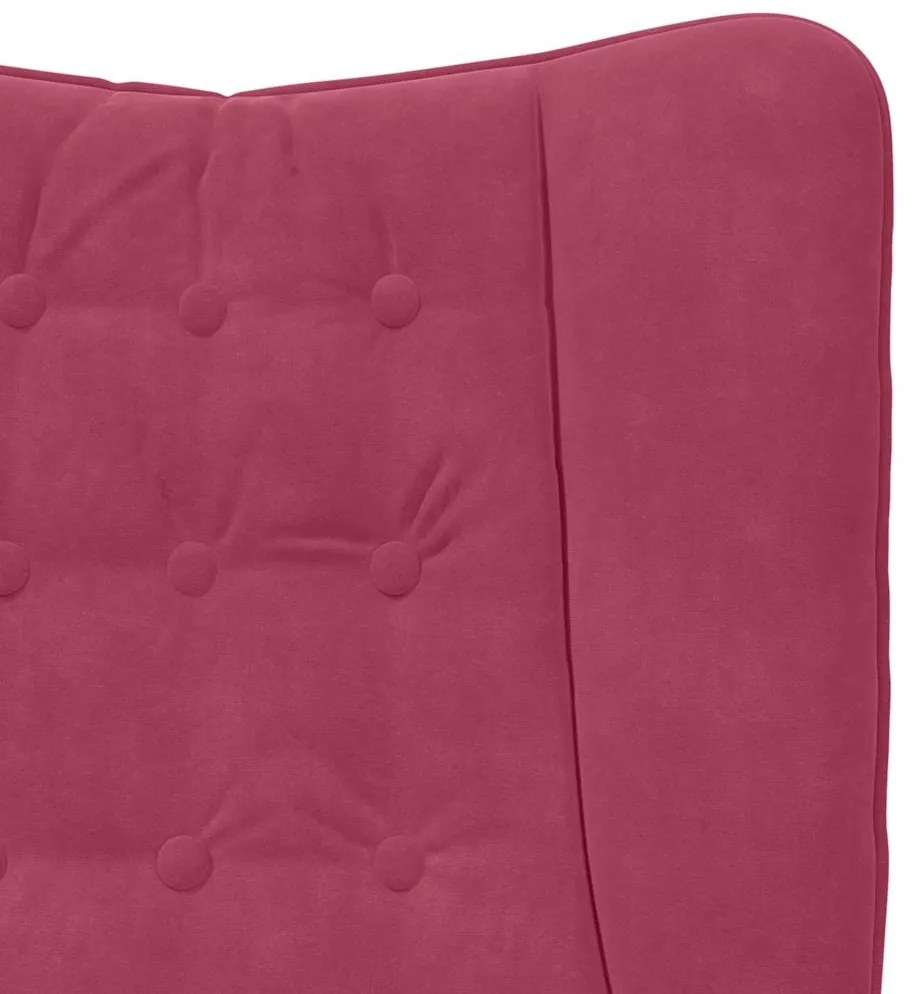 Poltrona Relaxante vidaXL Vermelha Veludo