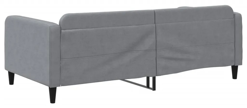 Sofá-cama 100x200 cm tecido cinzento-claro