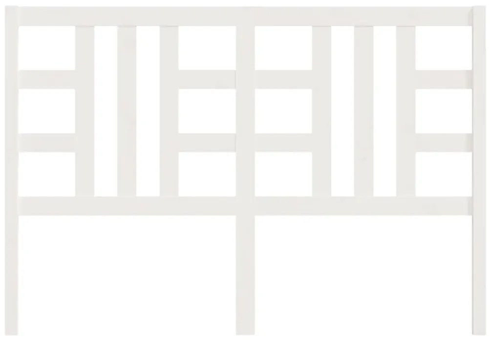 Cabeceira de cama 141x4x100 cm pinho maciço branco