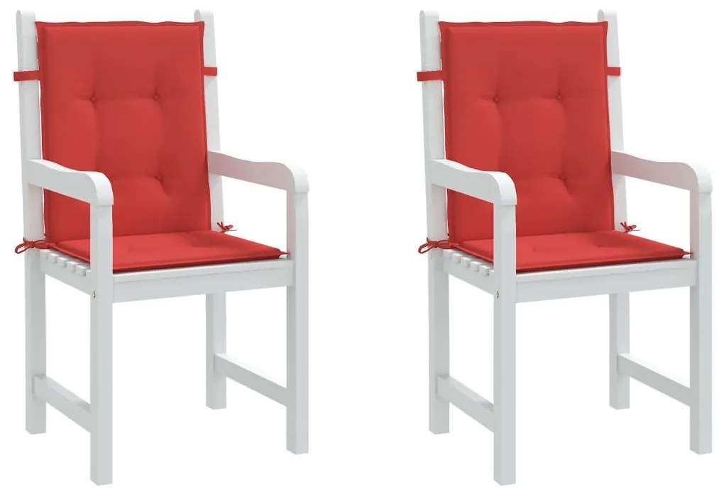 Almofadões lombares p/ cadeiras de jardim 2pcs oxford vermelho