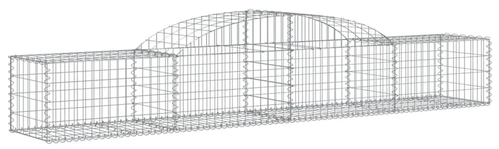 Cestos gabião arqueados 12pcs 300x50x40/60 cm ferro galvanizado