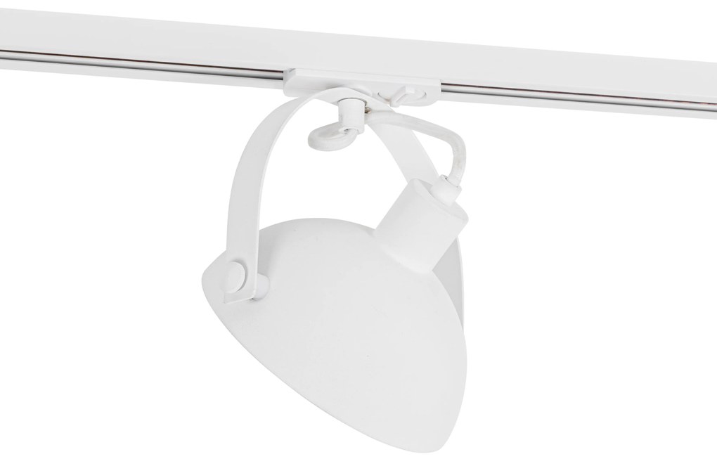 Foco de trilho industrial branco com interior prateado - Magnax Industrial
