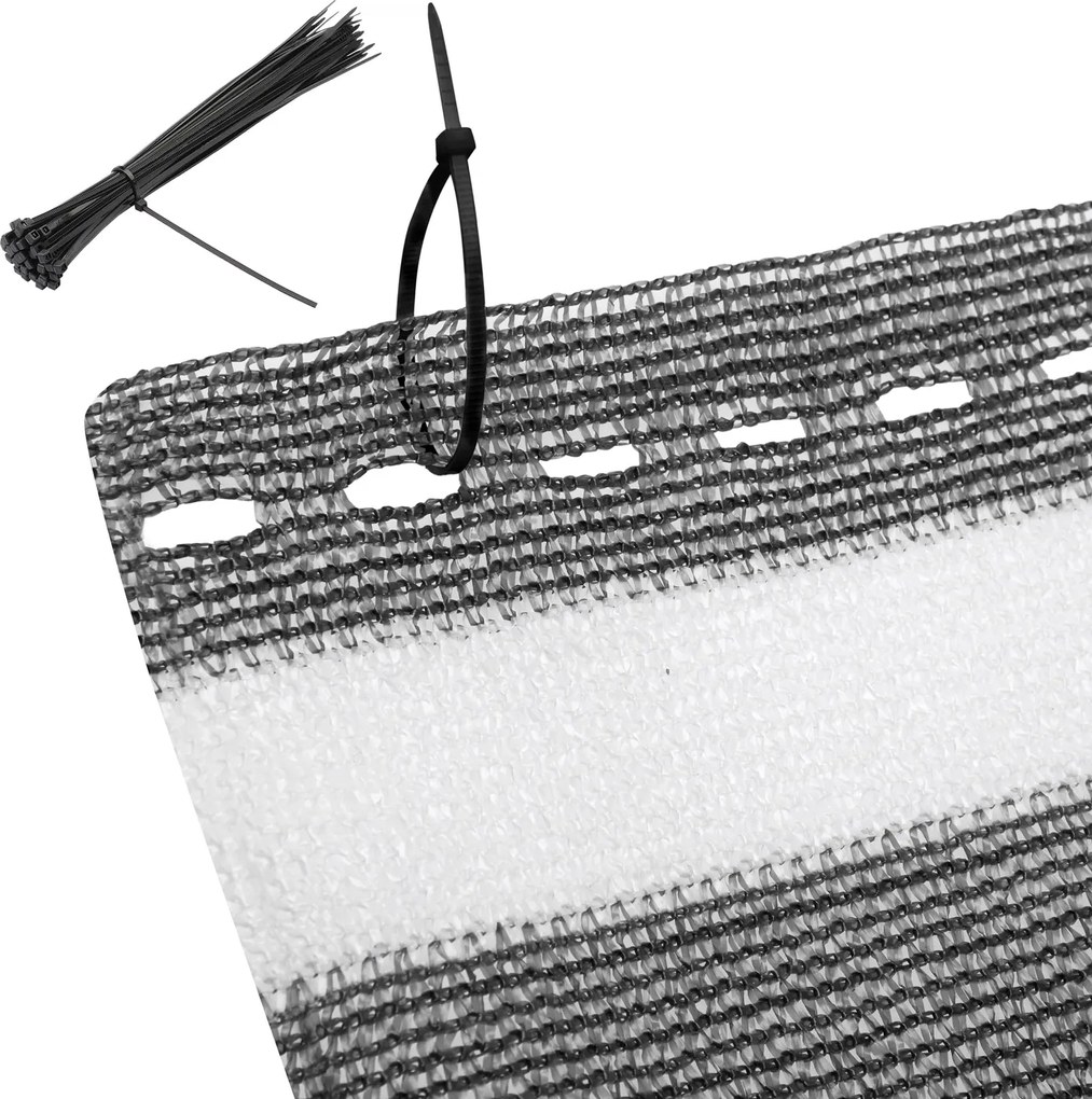 Tela de proteção para varandas 1,4x10m cinzenta/branca