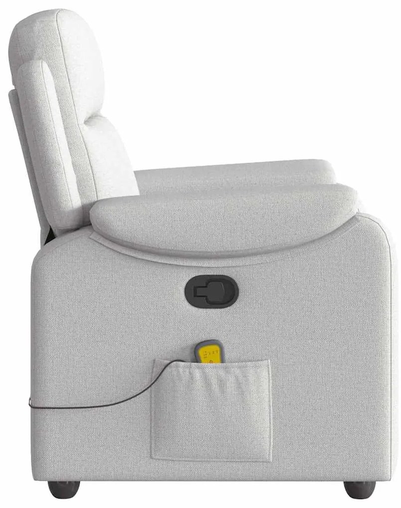 Cadeira de massagem reclinável tecido cinzento