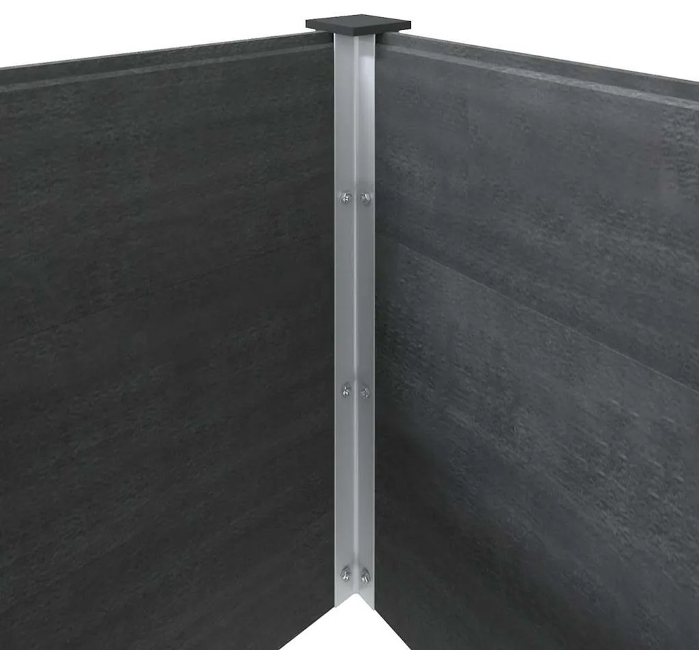 Canteiro elevado de jardim 200x100x91 cm WPC cinzento