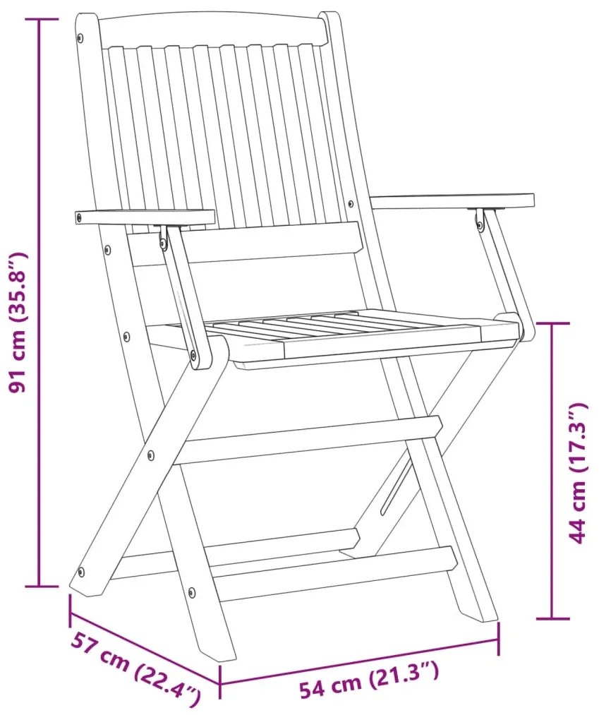 7 pcs conj. de jantar para jardim 180x90x75 cm acácia maciça