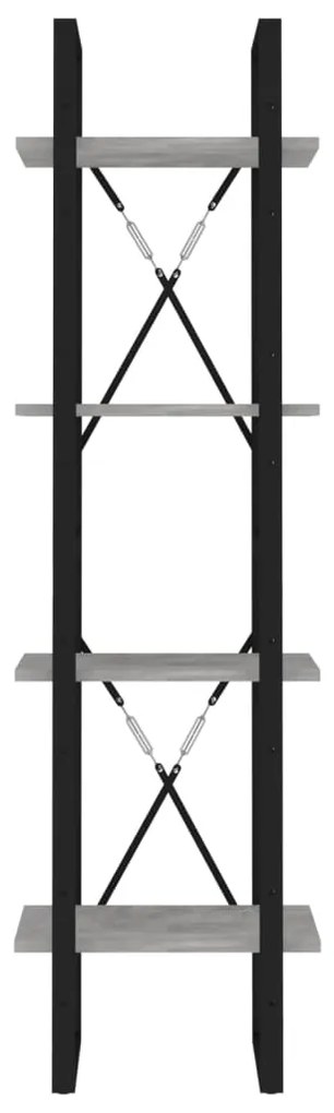 Estante c/ 4 prateleiras derivados de madeira cinza-cimento