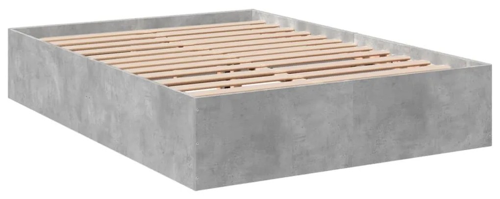 Estrutura de cama 135x190 cm derivados de madeira cinza cimento