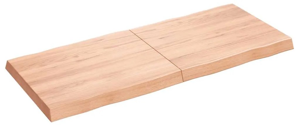 Tampo de mesa com bordas vivas carvalho tratado castanho-claro