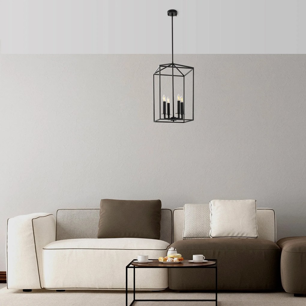 Candeeiro de Teto Till – Preto – 35 x 35 x 107 cm