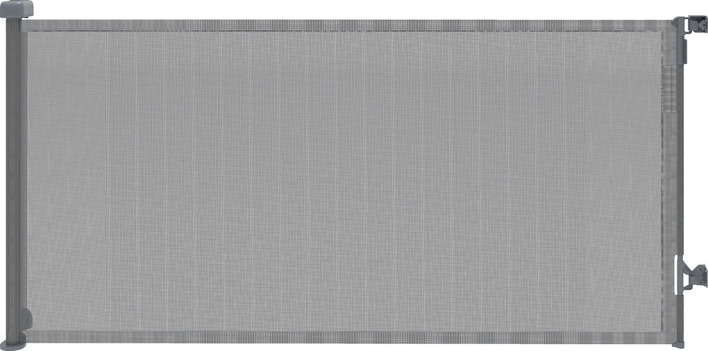 PawHut Barreira de Segurança para Cães Retrátil Extensível até 180 cm de Largura para Escadas e Portas Cinzento | Aosom Portugal