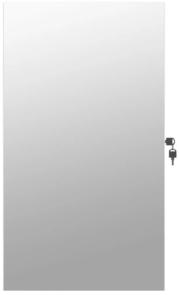 Móvel para joias de parede espelhado com luzes LED branco