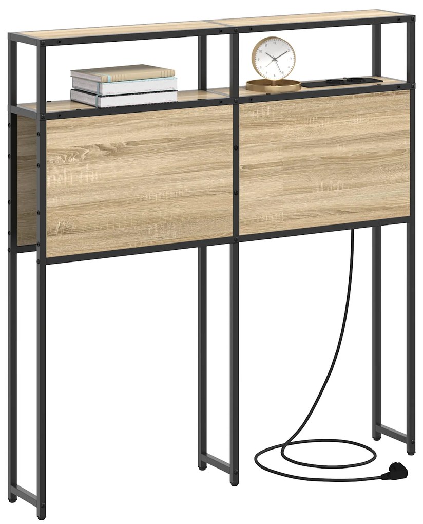 Cabeceira de armazenamento com cabeceira Carvalho sonoma 80 cm