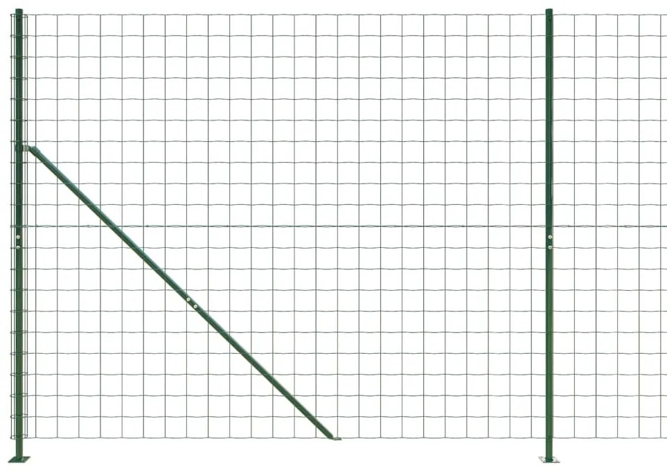 Cerca de malha de arame com flange 1,6x25 m verde