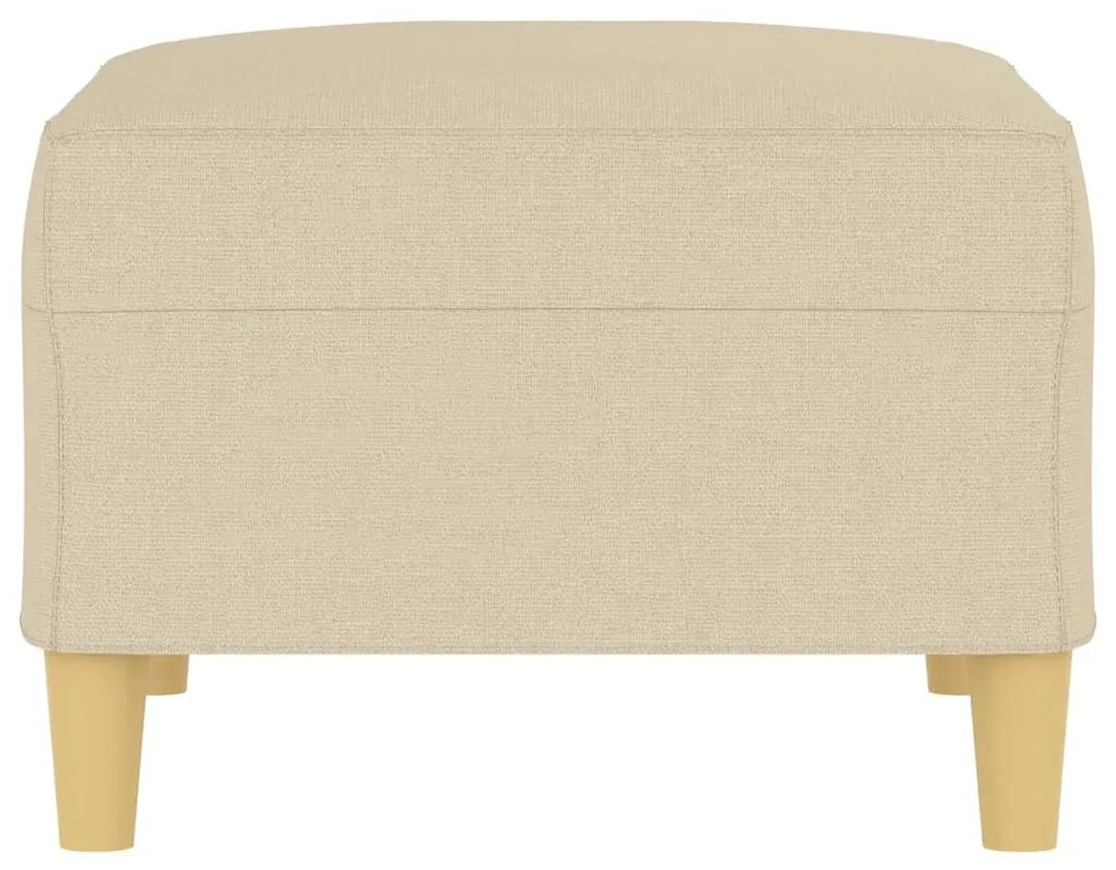 Apoio de pés 70x55x41 cm tecido cor creme