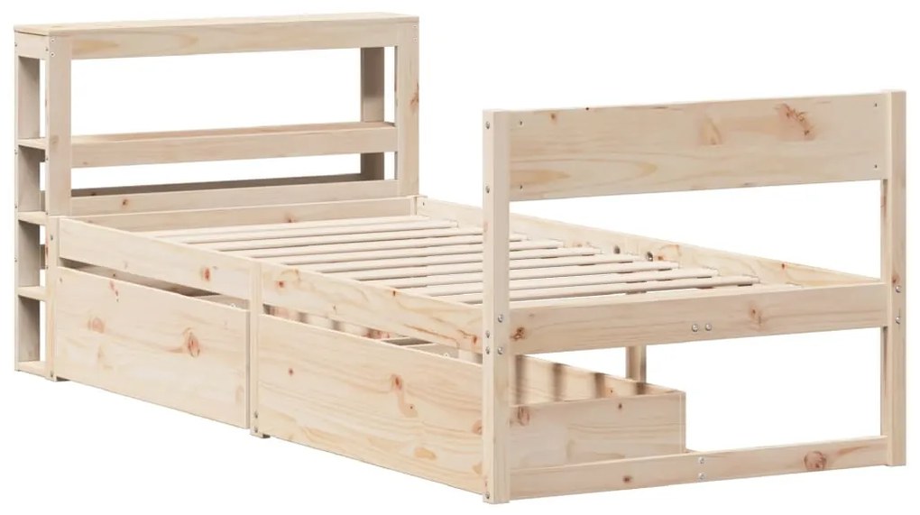Cama sem colchão 90x190 cm madeira de pinho maciça