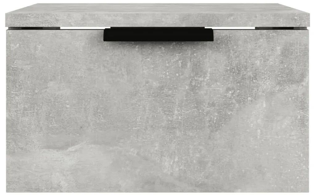 Mesas de cabeceira parede 2 pcs 34x30x20 cm cinza cimento