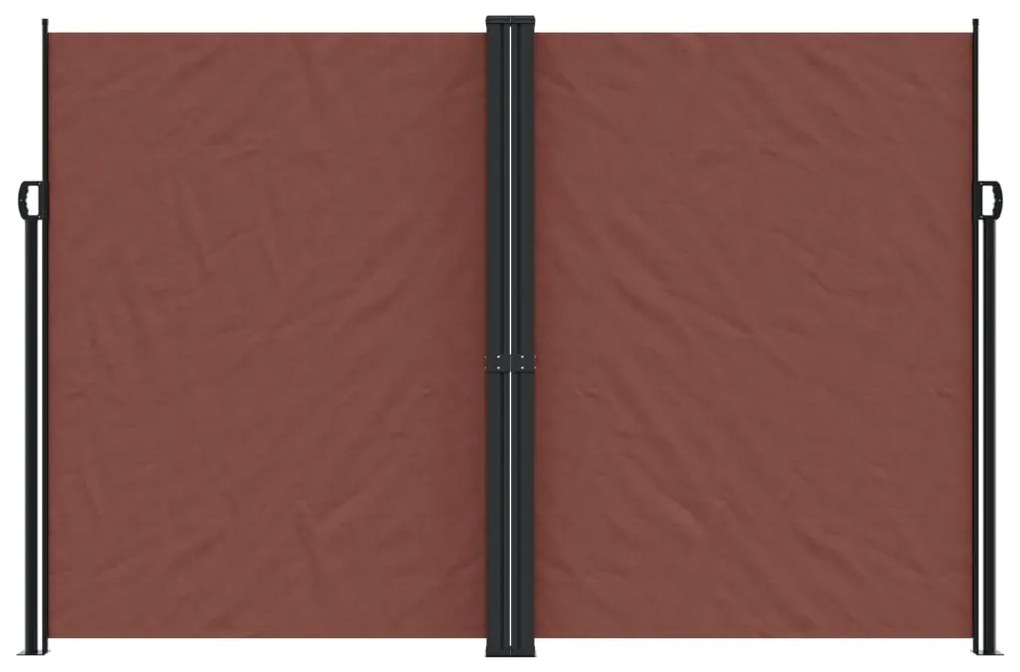 Toldo lateral retrátil 220x1200 cm castanho