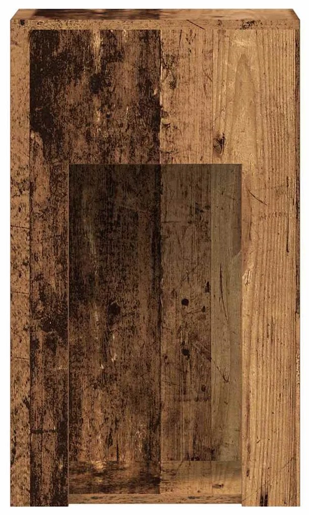 Suporte torre de computador com gaveta 30x44x74cm madeira velha