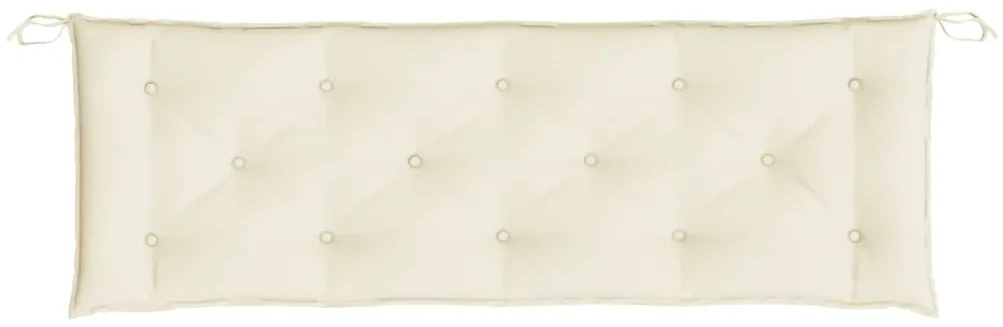 Almofadões banco jardim 2 pcs tecido oxford branco nata