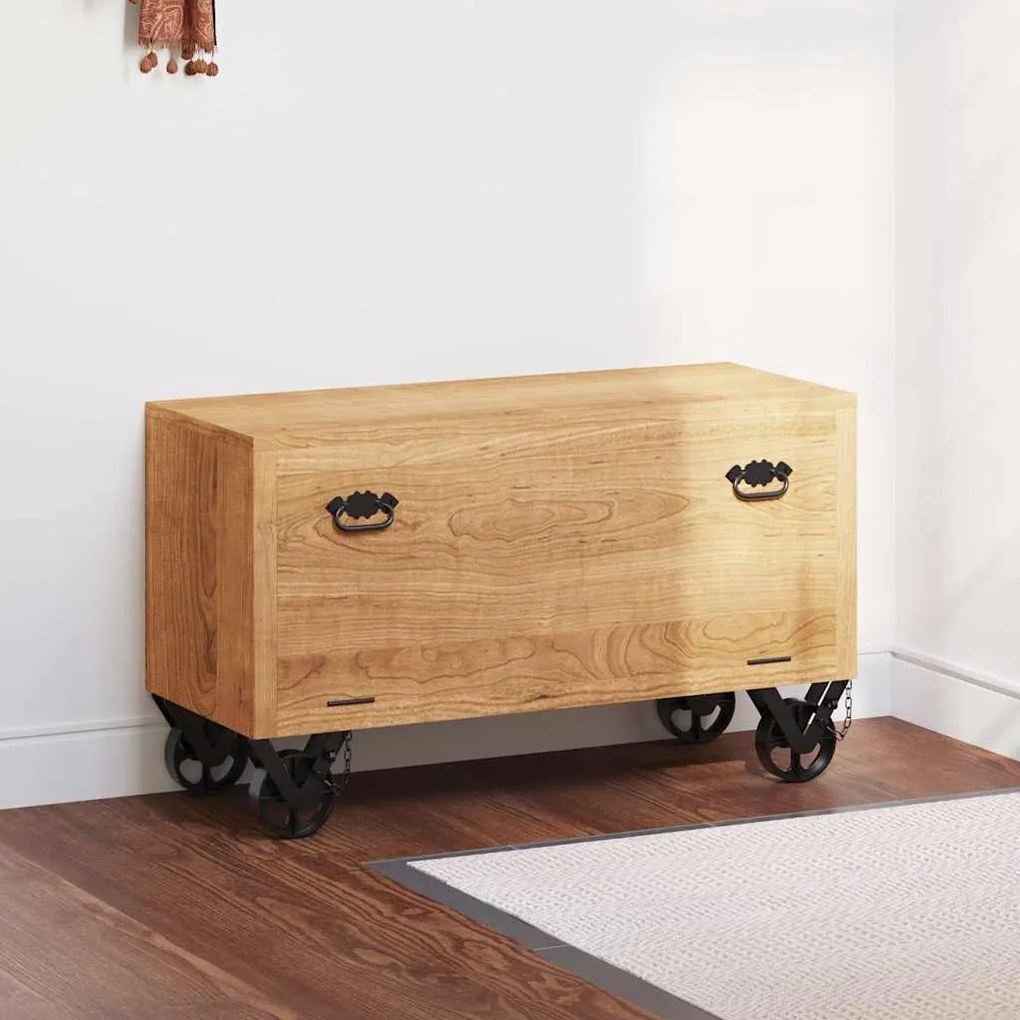 vidaXL Sapateira 86x35x55 cm madeira de mangueira maciça