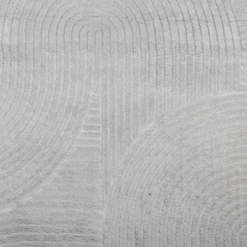 Tapete de pelo curto IZA visual escandinavo Ø 100 cm cinzento