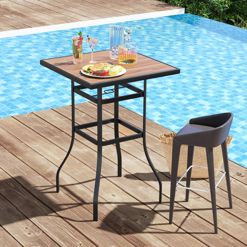 Mesa dobrável, mesa de acampamento dobrável, mesa de jardim, branca, 153 cm x 74 cm x 74 cm