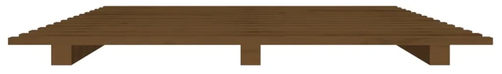 Estrutura de cama 90x200cm madeira de pinho maciça castanho mel