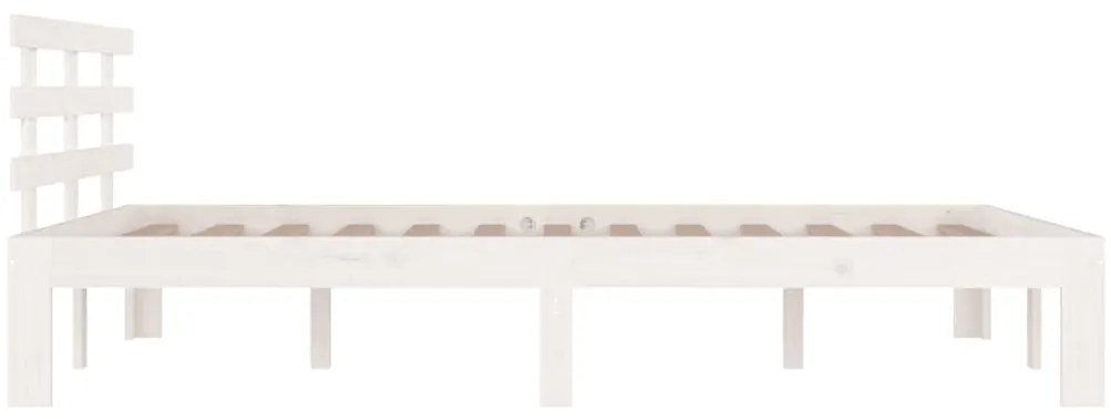 Estrutura de cama 120x200 cm madeira maciça branco