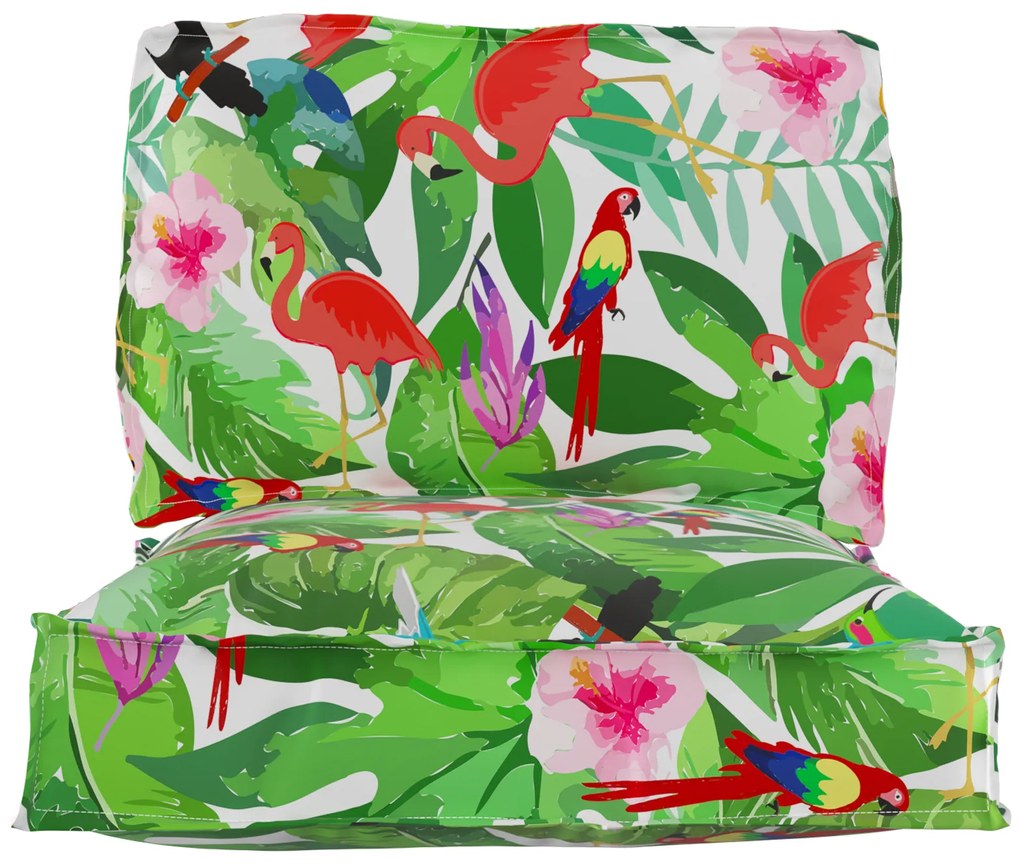 Conjunto de Almofadas de Palete 2 Peças Multicolorido em Tecido Oxford