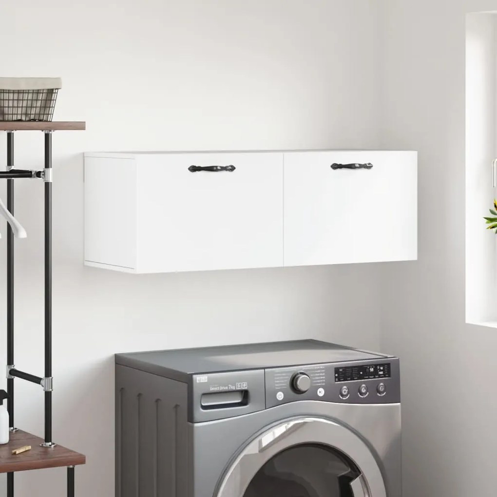 vidaXL Armário parede 100x36,5x35 cm derivados de madeira branco