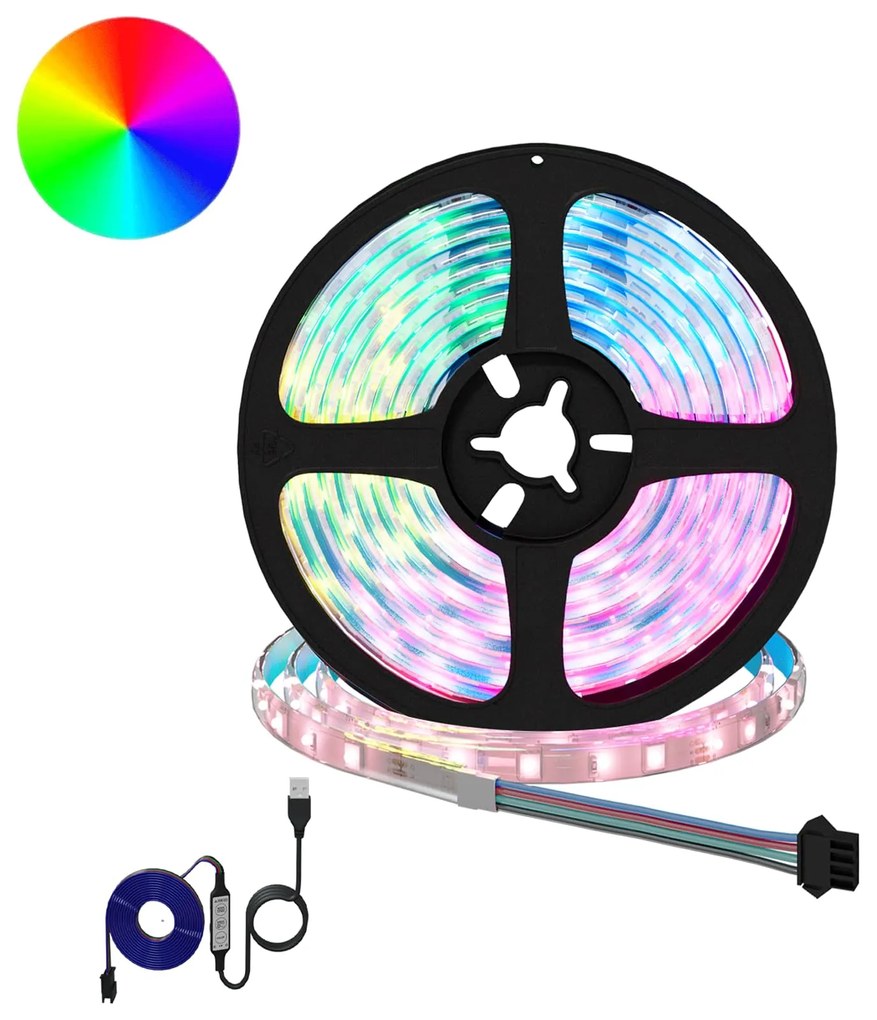 vidaXL Fita LED 4 pcs Preto e Transparente 230 x 0,8 x 0,3 cm