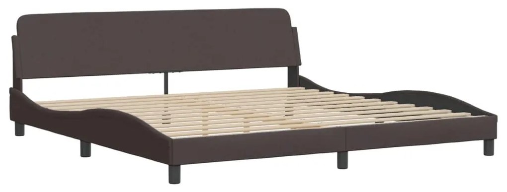 Estrutura de cama com LED sem colchão 200x200 cm tecido