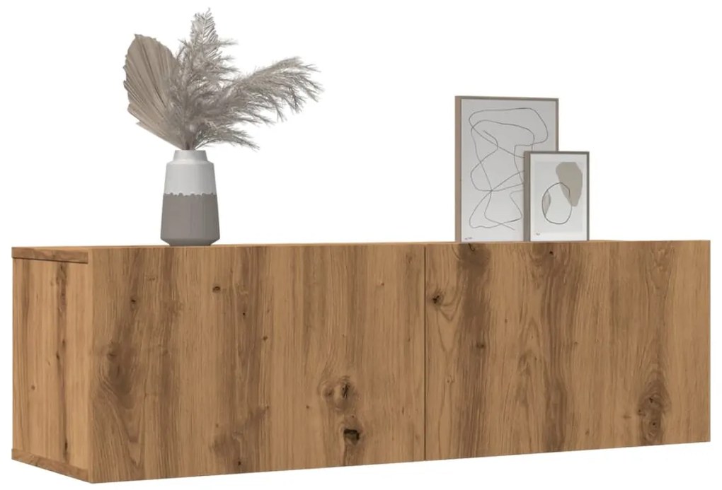 Móveis de parede para TV 2 pcs 100x30x30 cm carvalho artisiano