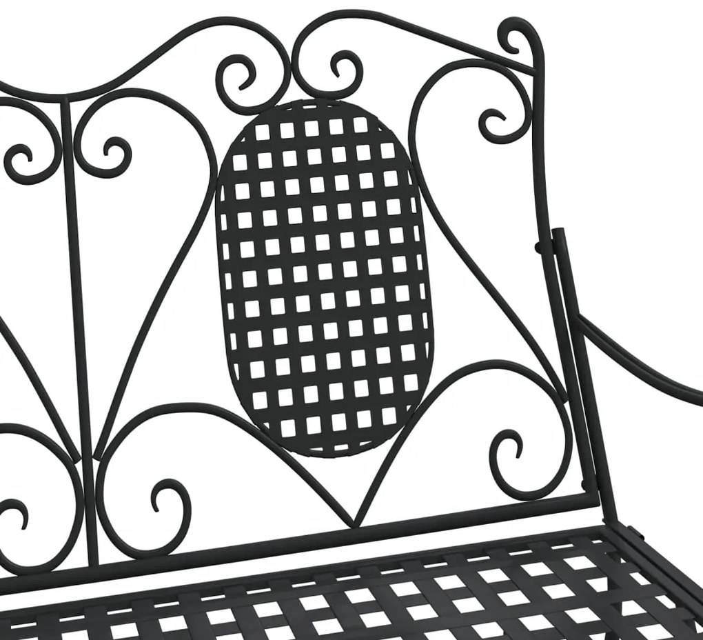 Banco de balanço de 2 lugares 113 cm aço preto