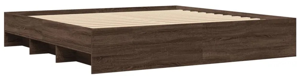 Estrutura de cama sem colchão 180x200 cm carvalho castanho