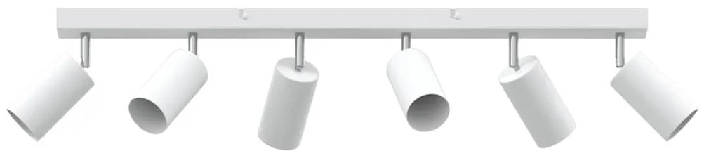 Spotlight de Teto 6 Direções Ajustáveis Branco GU10