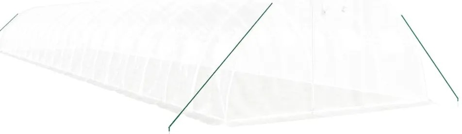 Estufa com estrutura de aço 80 m² 20x4x2 m branco