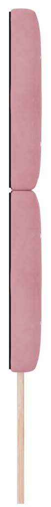 Cabeceira vidaXL Cristal Botão Tufted Rosa 80 cm Veludo, Cabeceira vid