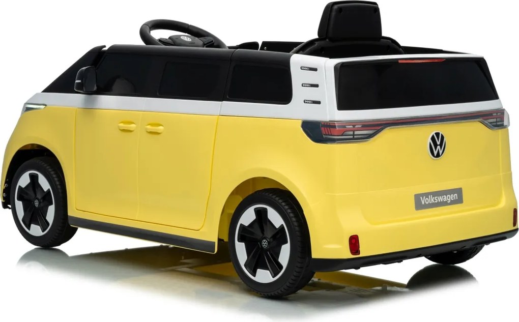Carro elétrico para Crianças 12V Volkswagen ID BUZZ, Rodas Espuma EVA, assento couro ecológico Amarela
