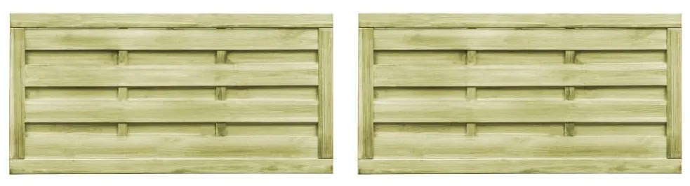 Portão de jardim 2 pcs 150x75 cm pinho impregnado verde