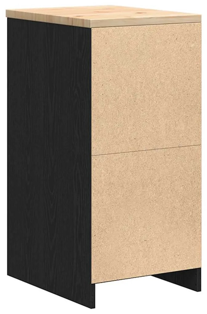 Armário de arrumação de garagem Preto 40x51x85 cm